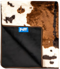 Paw Brands Pupprotector Waterproof Throw Blanket Brown Faux Cowhide Original