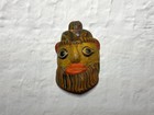 Ancient Phoenician Mosaic Glass Face Amulet Pendant  38mmx60mm 