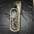 Besson Be165 New Standard 4-valve Euphonium Silver Plated Used With Hard Case