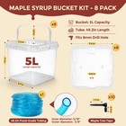 Maple Syrup Tapping Kit With 8 Maple Sap Buckets  5l   10 Tree Tap   49 2ft M   