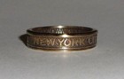 New York City Transit Authority Subway Transit Token Coin Ring Size 4-11