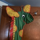 Vintage Handmade Quilted Child   s Growth Chart Gi Raffe     wallhanger 