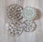 Lot Of 4 Vintage Glass Flower Plant Frogs 19  16  Holes