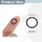 200 Pcs Open Jump Rings  12mm Split Metal Ring 1 2mm Thick Connect  Black