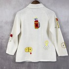 Vtg Leroy Knitwear Womens Golf Cardigan Sweater Medium Preppy Country Club