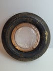 Vintage Pennsylvania Tires Glass Ashtray Insert Pink Amber Keystone Logo Tabacco