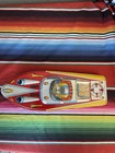 Vintage Large Tin L Itho Toy Boat   Made In Japan   Lucky Toy