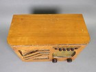 Vintage 1939 Philco Tube Am Radio Model 39-7 Antique Wood Art Deco