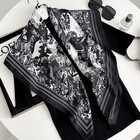 Luxury Silk Scarf Women Shawl Large Hijab Headcover Wrap Scarf Print Kerchief 