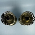 Vintage Antique-finish Brass Taper Candle Holders    Set Of 2