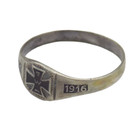 427 Ww1 Imperial Prussia German Ring Ek 1914 1916 Silvered Ek 
