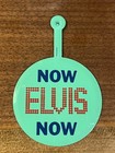 Elvis Now  Tab Pin Back Button   Las Vegas Hilton   International   Blue