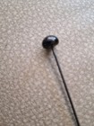 Antique Black Glass Ball Hat Pin