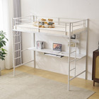 Loft Bed Twin Bed Frame With Stairs And Desk For Kids  Adults heavy-duty