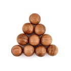 Acacia Wood Decorative Ball Set For Centerpiece Tray Bowl Filler 10 Pcs