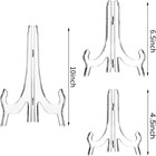 24 Pcs Clear Acrylic Plate Stands For Display  4 5  6 5  10 Inch