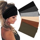 6 Pack Extra Wide Stretch Headbands For Women - Boho Turban Hair Accessories