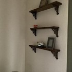 4 Small Shelf Brackets Fleur De Lis Cast Iron Brace Antique Style Corbels 4x 4 