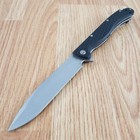 Daggerr Knives Finka Folding Knife 5  8cr13mov Steel Blade Black Frn Handle