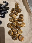 Beer Bottle Caps 150 Green Black   Gold Lot For Crafts And Art Projects No Dents