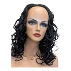 Long Synthetic 3 4 Loose Curly Black Color  1 Wig