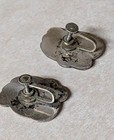 Vintage Screw On Earrings Mexico Ornate Mexican Collectible Antique Jewelry