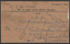 Straits Settlements 1939 Cover With Many Singapore Instrumentals