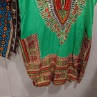 Green Dashiki African Print Tunic  Unisex Adult One Size  Cotton Woven