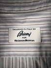 Brioni Shirt Mens Large 17 5 44 French Cuff Long Sleeve Striped White Italy