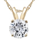 2 0 Ct Round Brilliant Cut Gra Moissanite Pendant 16 2 Solid 14k Yellow Gold New