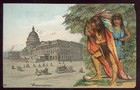 1880 s Washington Dc Capitol Native American Indians unused Old Trade Card  F246