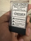 Chessex Denmark Oop Dice Set Black W  Gold Numbers Vintage New Sealed 