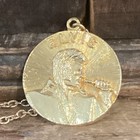 Elvis Presley Ming Of Rock Gold Tone Commemorative Medallion And Chain