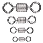 100pcs Rolling Barrel Swivels 18lb-210lb Fishing Swivels Solid Ring Size 12 -3 0