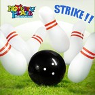 Novelty Place Inflatable Bowling Set For Kids   Adults One Ball With Six Pins