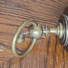 Vintage Stiffel Pendant Lamp Light Brass Hanging Swag Pull Chain 2 Bullb Works