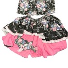 Square Dance Outfit Skirt Blouse Tamarisk Lace Trim Vintage Floral Bow Coquette