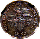 1863 New York Civil War Token C  Bahr  Ngc Ms 65 Bn Top Pop  20-13 