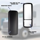 Freightliner Columbia Century Mirror Black With Heating Door Mirror Left Driv   