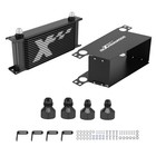 16 Row Aluminum Trans Engine Oil Cooler Kit Universal An10 Air Guide Fittings