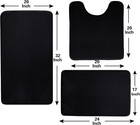 4 Piece Bathroom Rug Set With Toilet Lid Cover And Memory Foam Bath Mat Sets 3