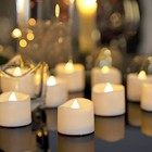 Battery-operated Flickering Tea Lights - Perfect For Weddings   Events  48 Count