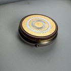 Vintage Pill Box Gold Silver Tone Elegant