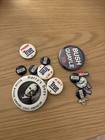 Political Pins Vintage Lot Bag  Mixed Parties  70s-90s