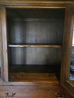Antique Wood China Cabinet  Hutch  Pie Safe  With Glass Doors   Drawer   Cabinet