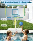 Pool Basketball Hoop  Stainless Steel Poolside Basketball Goal  Swimming Pool Ba
