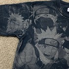 Vtg Naruto Mens Medium Short Sleeve Black T Shirt Sasuke Kakashi Team 7 Aop Y2k