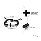 Braided Rope String Men Boys Bracelet Christian Jesus Cross Christmas Gift 
