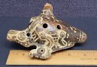Ocarina Mayan Nahual Animal With Baby Mesoamerican Clay Pre Columbian Rare Aztec