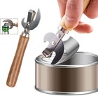  2pcs Stainless Steel Traditional Old Fashion Stab Can Tin Opener And Corkscrew